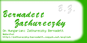 bernadett zathureczky business card